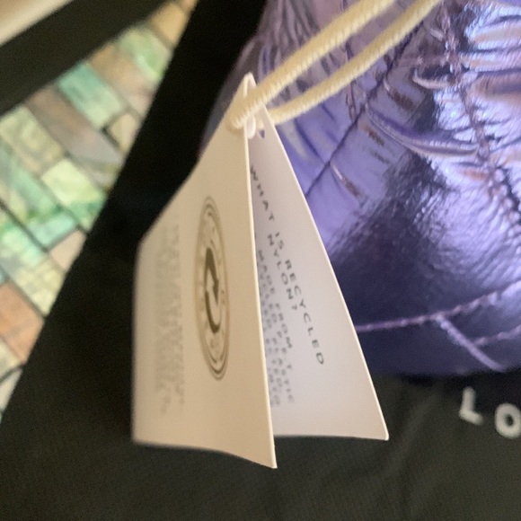 KURT GEIGER LONDON Small Purple Quilted Metallic Crossbody - Picture 11 of 15